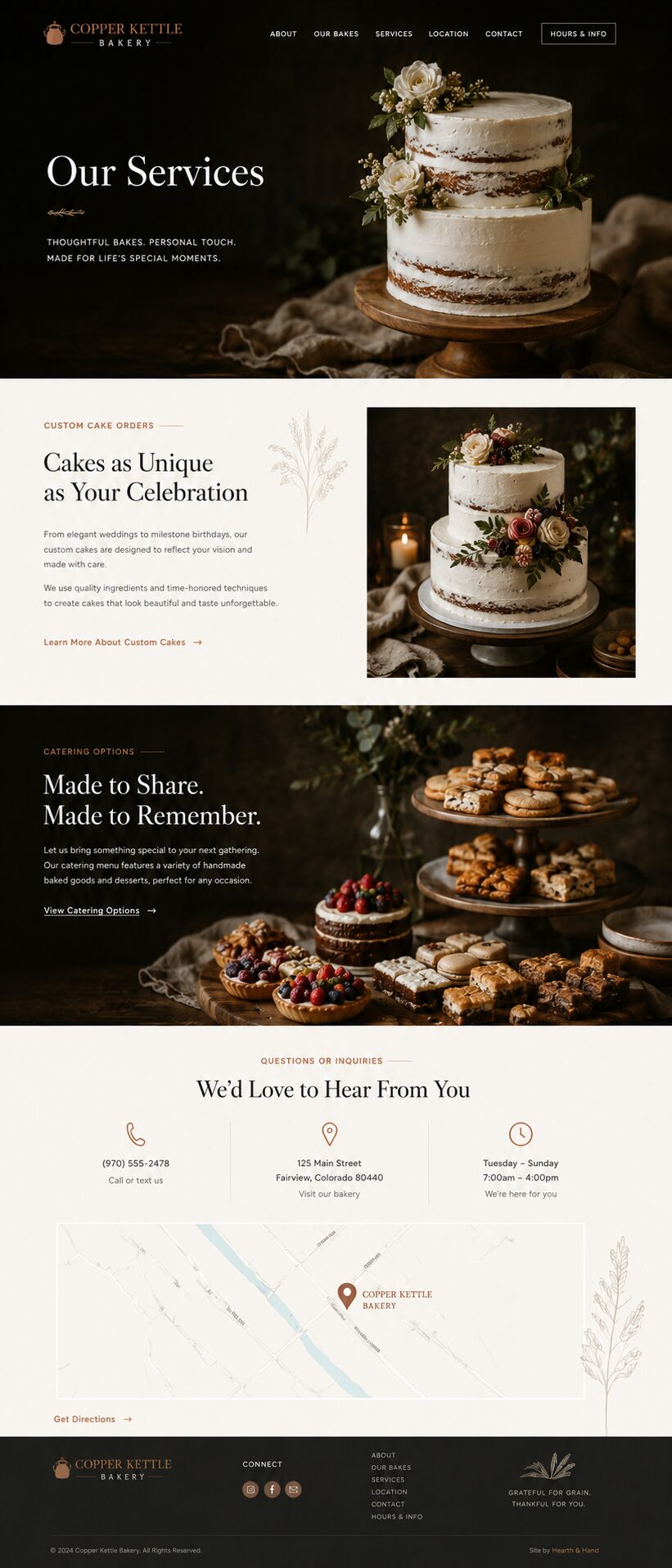 Services design mockup